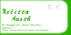 melitta ausch business card